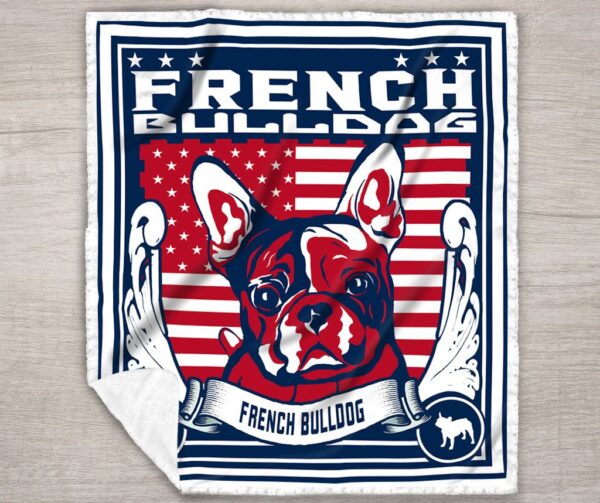 French Bulldog Fleece Blanket Sherpa Blanket