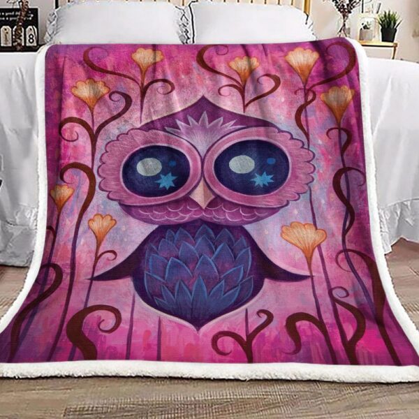 Owl Fleece Blanket Sherpa Blanket