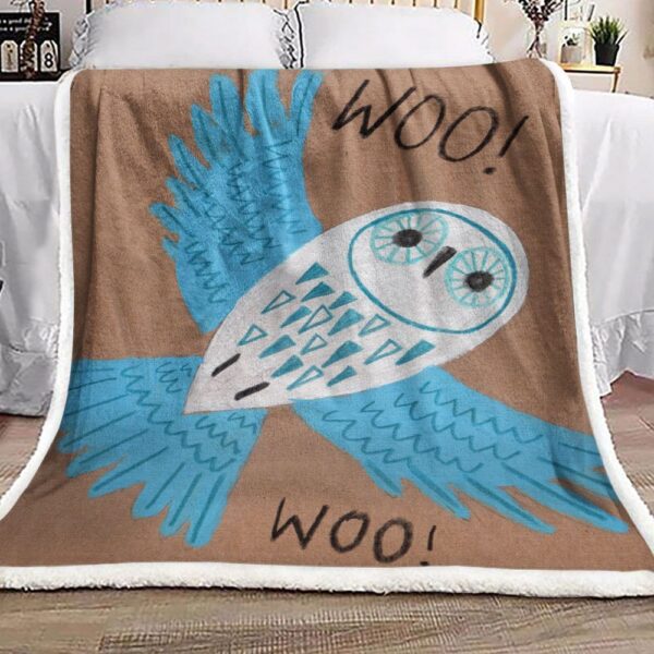 Owl Fleece Blanket Sherpa Blanket
