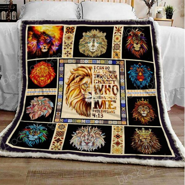 Christ As Lion Fleece Blanket Sherpa Blanket