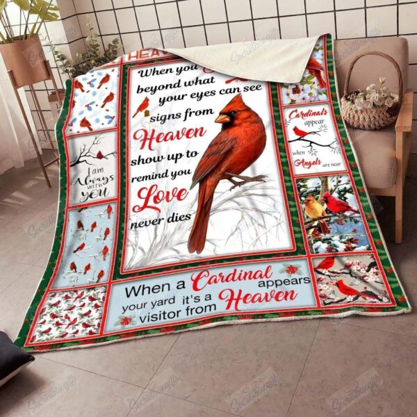 Cardinals Appear Fleece Blanket Sherpa Blanket