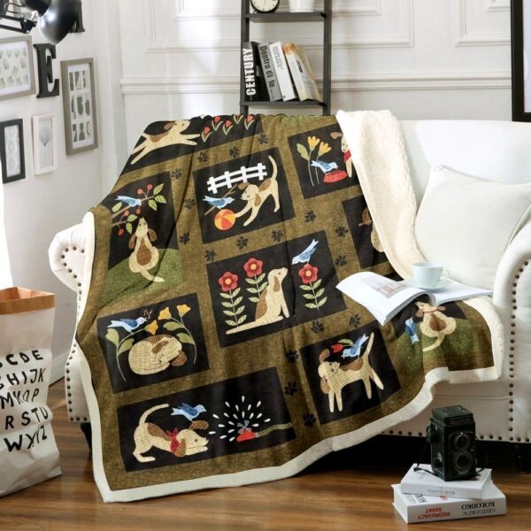 Dog Fleece Blanket Sherpa Blanket