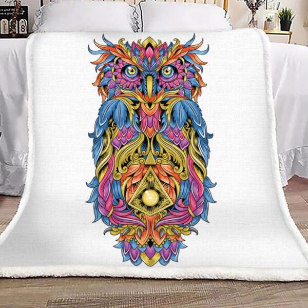 Owl Fleece Blanket Sherpa Blanket