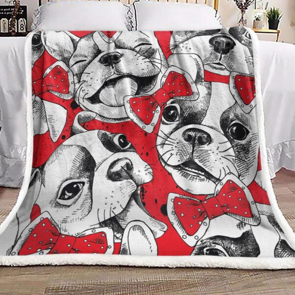 French Bulldog Fleece Blanket Sherpa Blanket