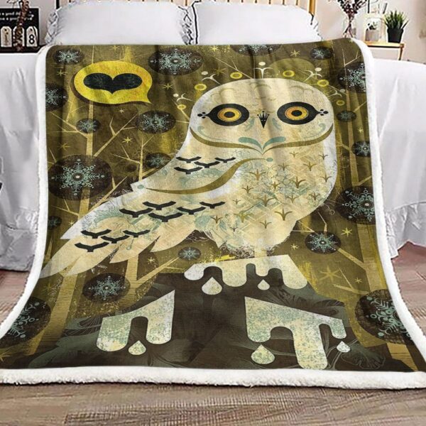 Owl Fleece Blanket Sherpa Blanket