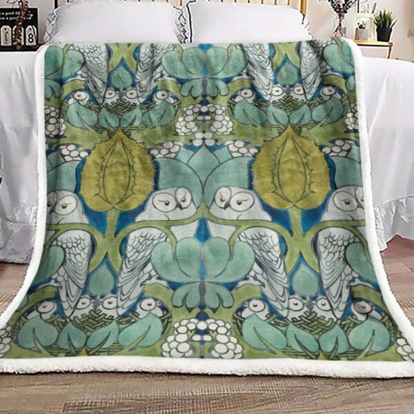 Owl Fleece Blanket Sherpa Blanket