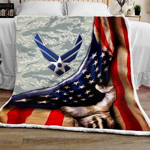 United States Air Force Fleece Blanket Sherpa Blanket