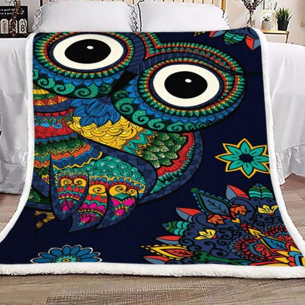 Owl Fleece Blanket Sherpa Blanket