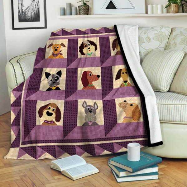 Dogs Fleece Blanket Sherpa Blanket