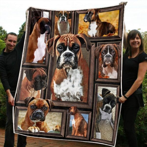 Boxer Dog Fleece Blanket Sherpa Blanket