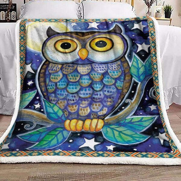 Owl Fleece Blanket Sherpa Blanket
