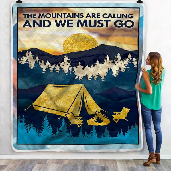 The Mountain Are Calling Fleece Blanket Sherpa Blanket