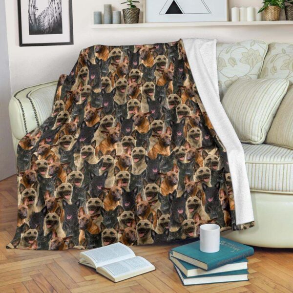 Dutch Shepherd Full Face Fleece Blanket Sherpa Blanket
