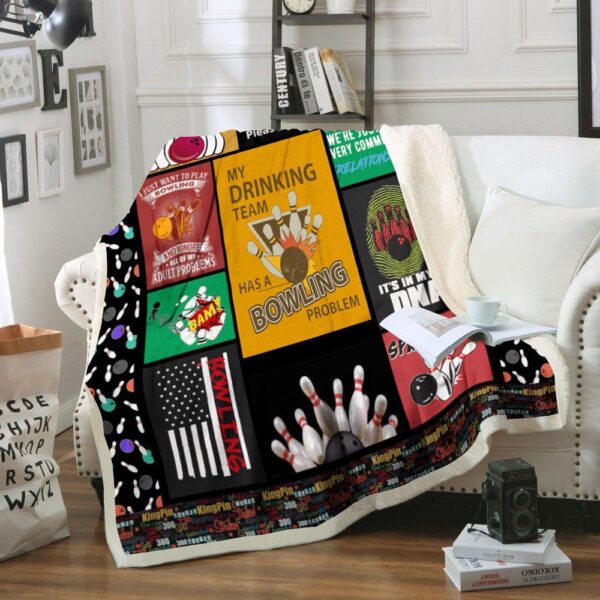 Bowling Fleece Blanket Sherpa Blanket