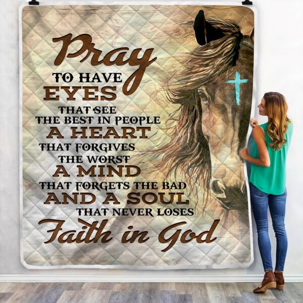 Pray To Have Eyes Fleece Blanket Sherpa Blanket