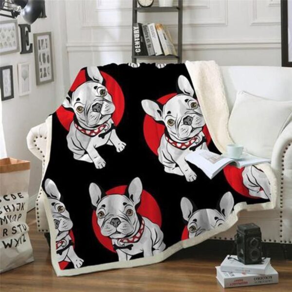 French Bulldog Fleece Blanket Sherpa Blanket