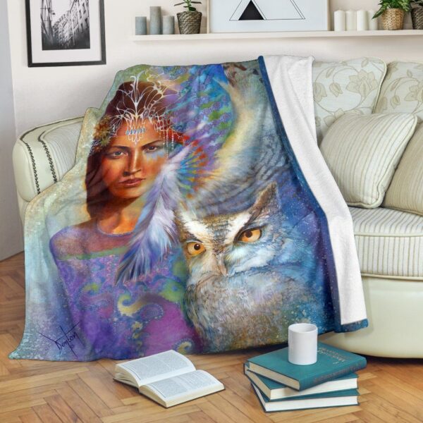 Owl Fantasy Fleece Blanket Sherpa Blanket