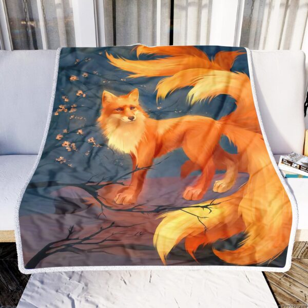 Fire Fox Fleece Blanket Sherpa Blanket