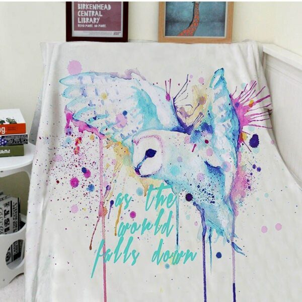 Owl Fleece Blanket Sherpa Blanket