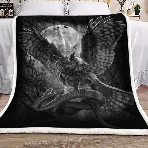 Owl Fleece Blanket Sherpa Blanket