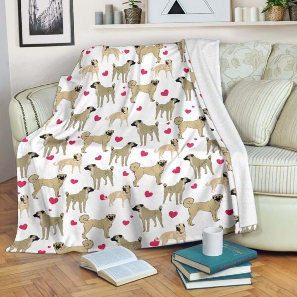 Kangal Heart Fleece Blanket Sherpa Blanket