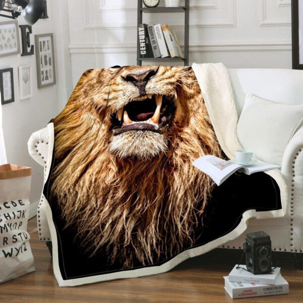 Lion Fleece Blanket Sherpa Blanket