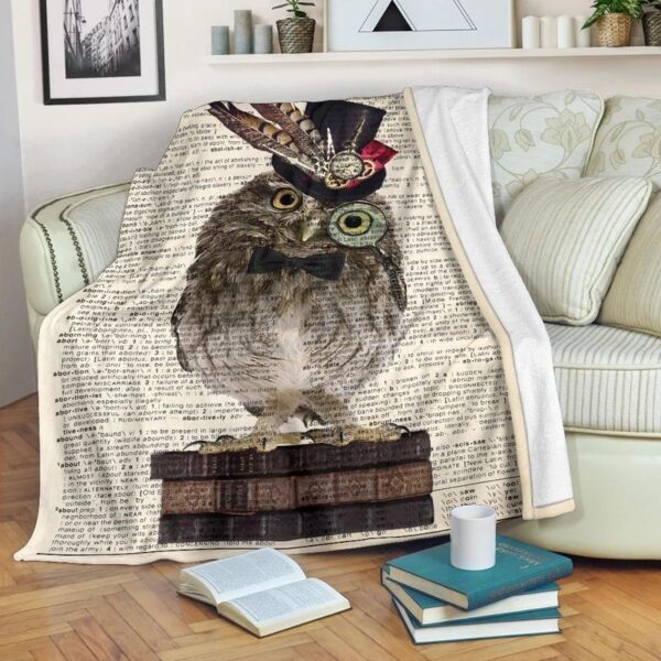 Owl Fleece Blanket Sherpa Blanket