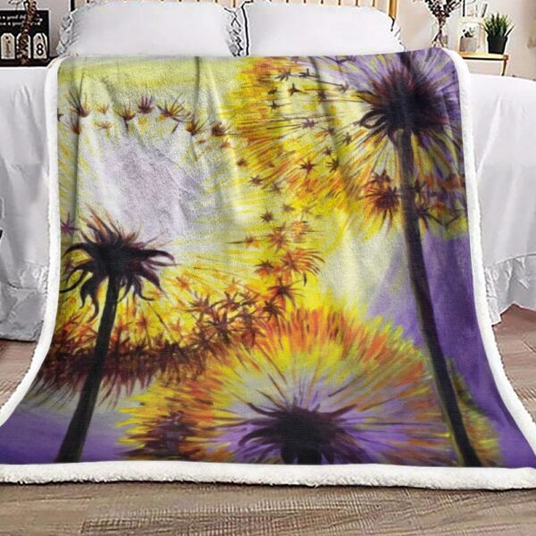 Dandelion Fleece Blanket Sherpa Blanket