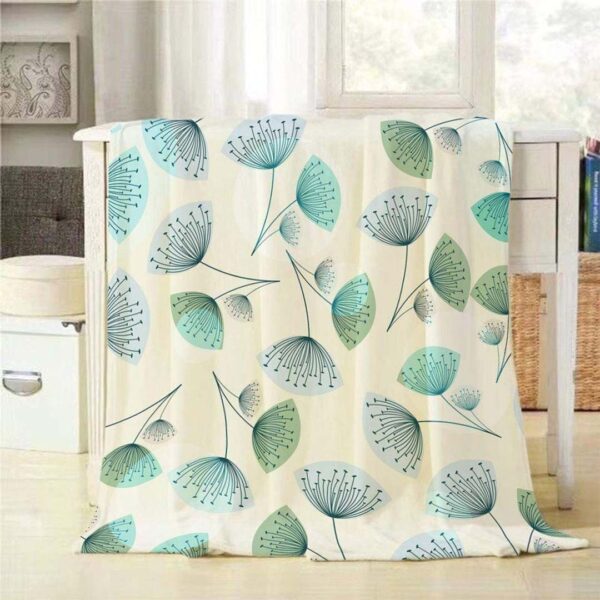 Dandelion Pattern Fleece Blanket Sherpa Blanket
