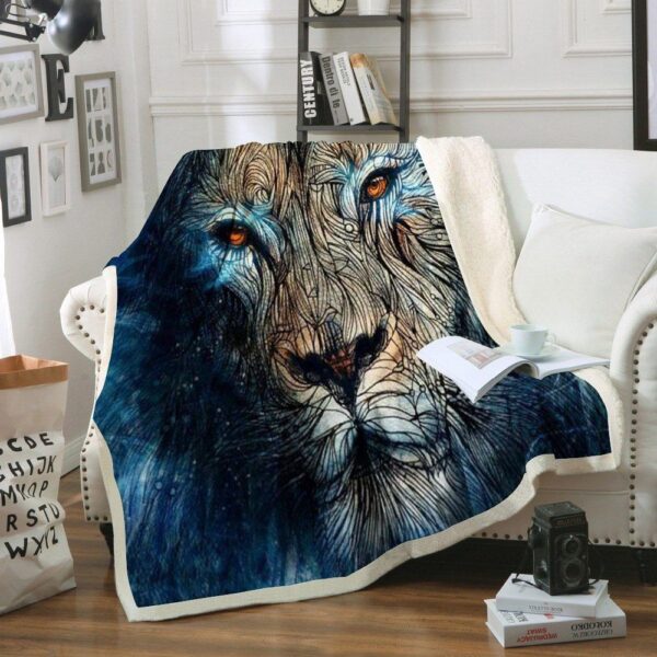 Lion Fleece Blanket Sherpa Blanket