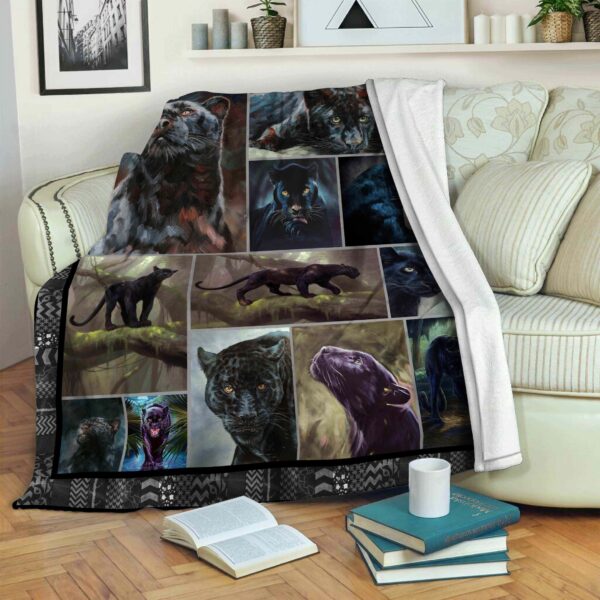 Panther Fleece Blanket Sherpa Blanket