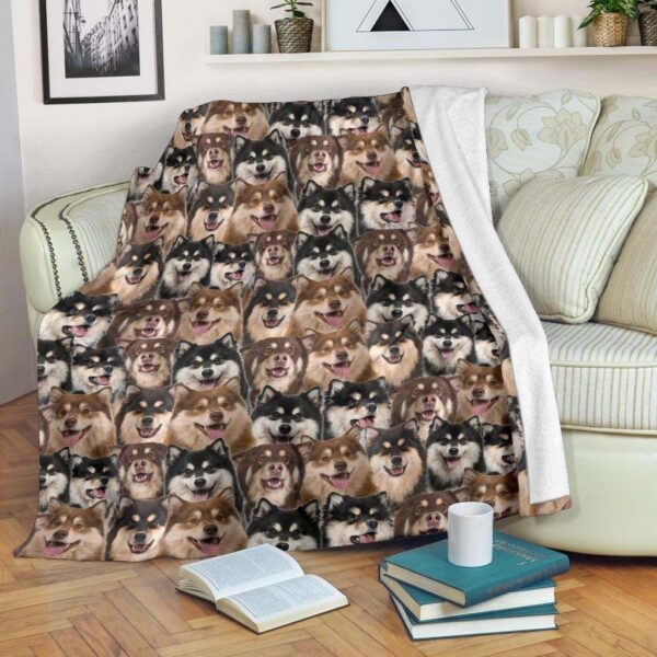 Finnish Lapphund Full Face Fleece Blanket Sherpa Blanket
