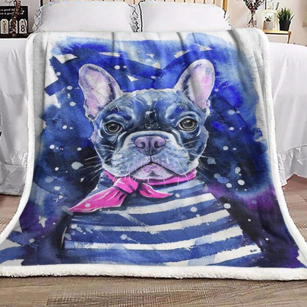 French Bulldog Fleece Blanket Sherpa Blanket