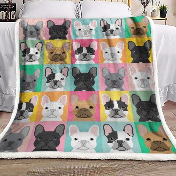 French Bulldog Fleece Blanket Sherpa Blanket