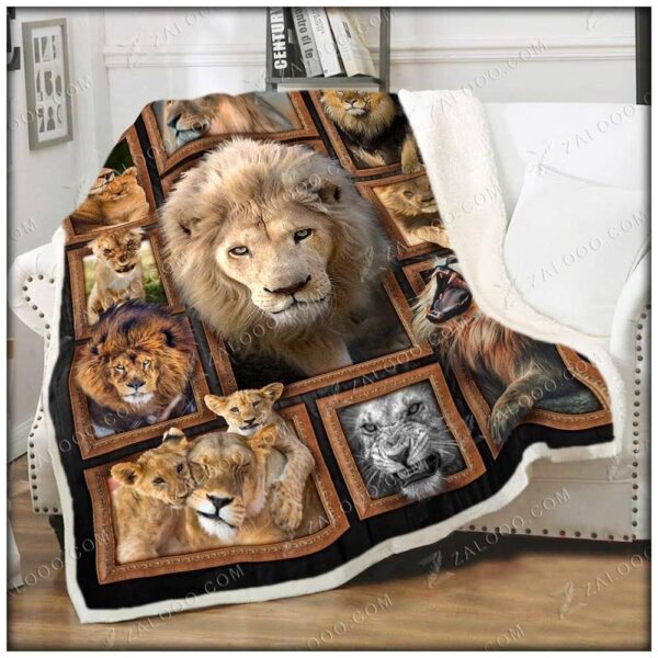Lion Fleece Blanket Sherpa Blanket