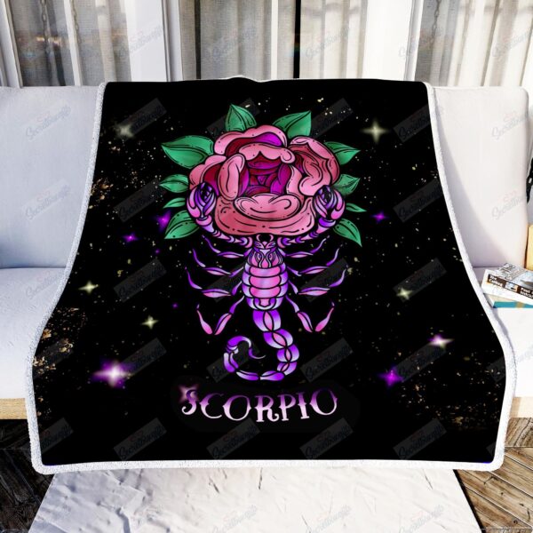 Scorpio Zodiac Mystery Fleece Blanket Sherpa Blanket