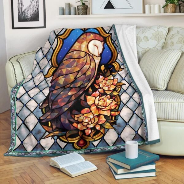 Owl Fleece Blanket Sherpa Blanket