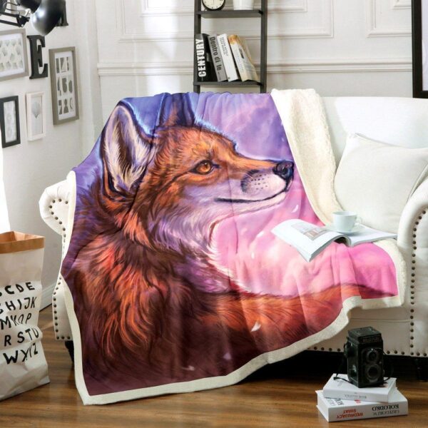 Fox Love Fleece Blanket Sherpa Blanket