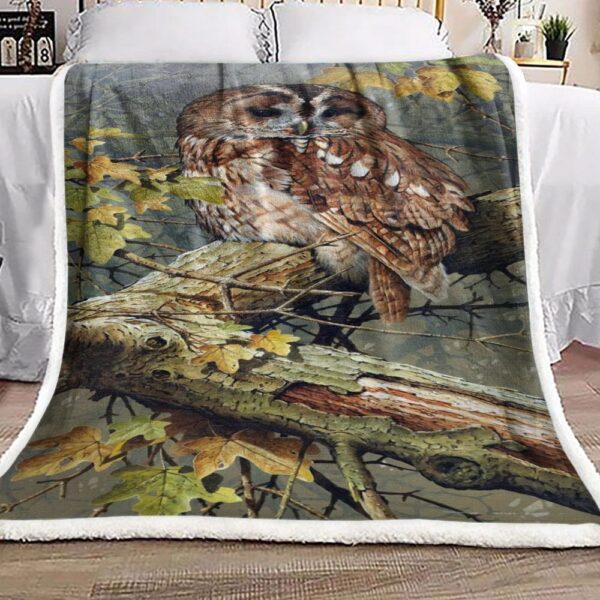 Owl Fleece Blanket Sherpa Blanket