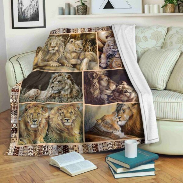 Lion Fleece Blanket Sherpa Blanket