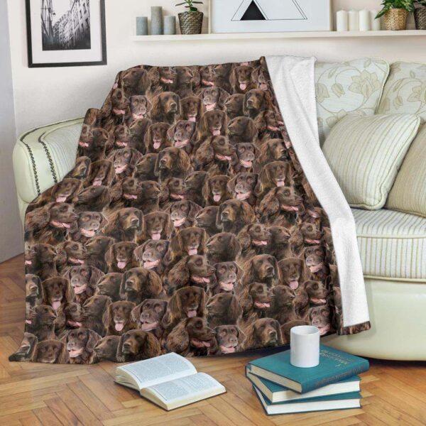 German Longhaired Pointer Full Face Fleece Blanket Sherpa Blanket