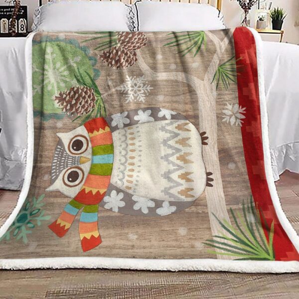 Owl Fleece Blanket Sherpa Blanket