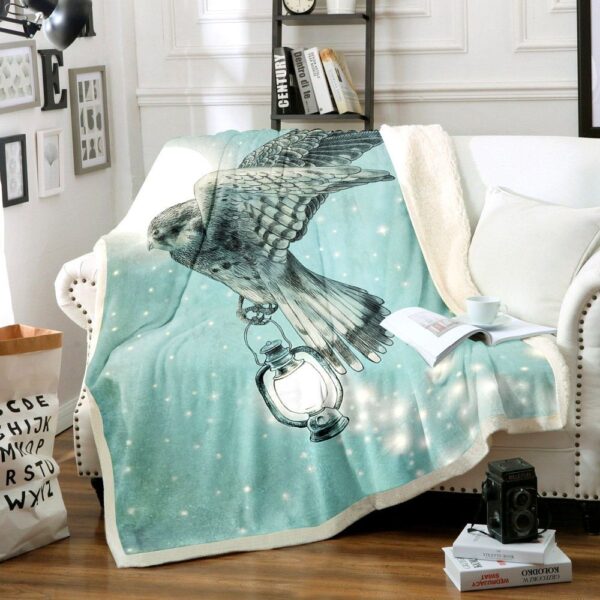 Night Owl Fleece Blanket Sherpa Blanket