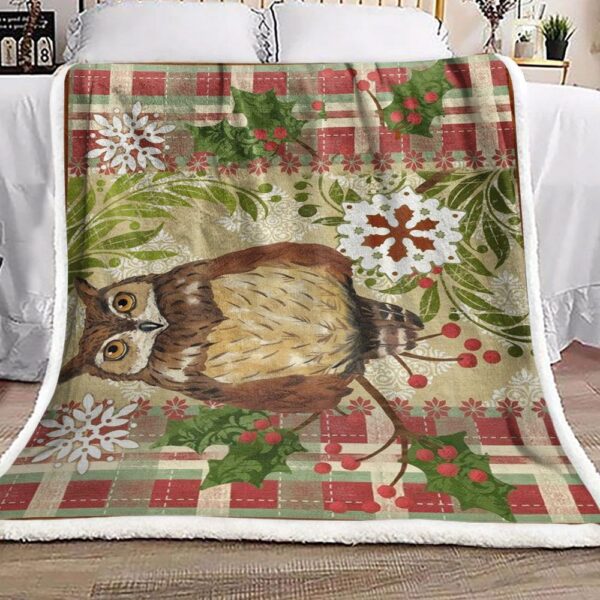 Owl Fleece Blanket Sherpa Blanket