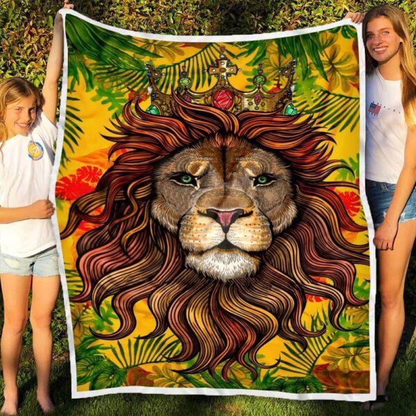 Lion Forest Fleece Blanket Sherpa Blanket
