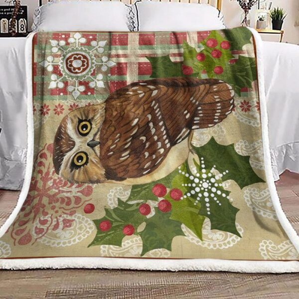 Owl Fleece Blanket Sherpa Blanket