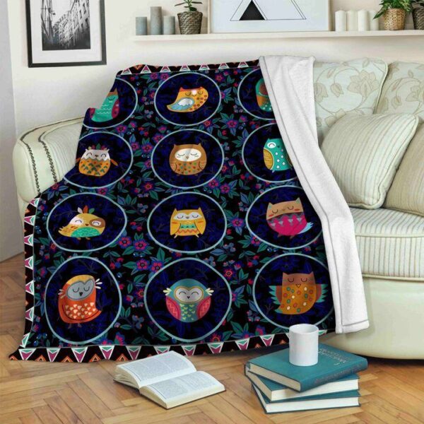 Owl Fleece Blanket Sherpa Blanket