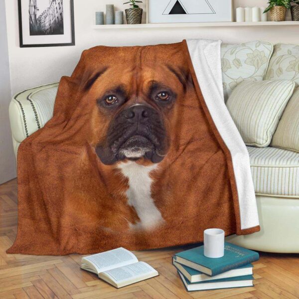 Boxer Face Hair Fleece Blanket Sherpa Blanket