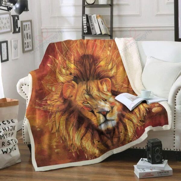 Lion Fleece Blanket Sherpa Blanket