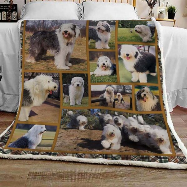 Old English Sheepdog Life Fleece Blanket Sherpa Blanket